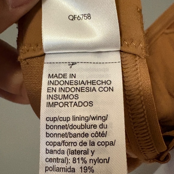 Calvin Klein Convertible Triangle Lined Bralette in a Sandalwood Color - Picture 10 of 13